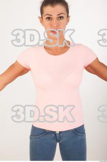 Upper body pink t shirt of Oxana  0001